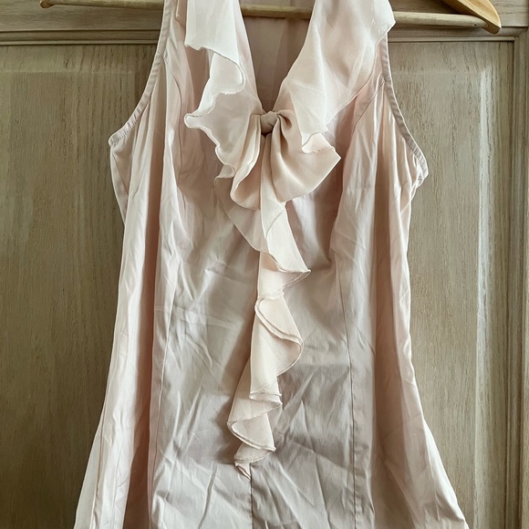 Express Blush Ruffle Front Blouse - Picture 2 of 4